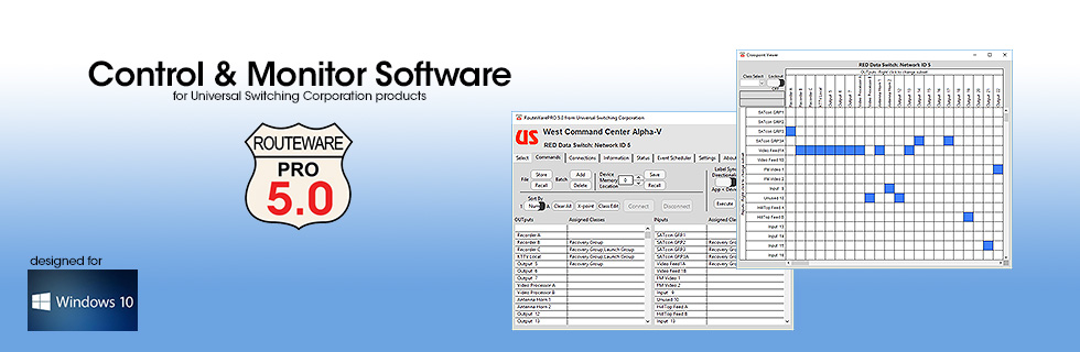 RouteWarePRO control and monitor software screen